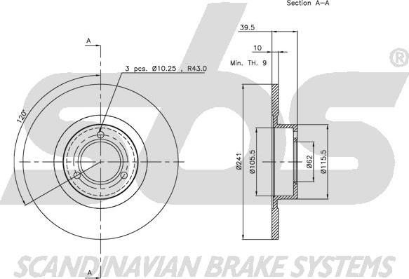 SBS 1815209901 - Тормозной диск autospares.lv