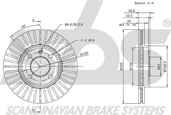 SBS 1815319934 - Тормозной диск autospares.lv