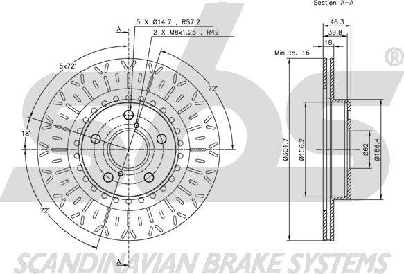 SBS 1815204562 - Тормозной диск autospares.lv