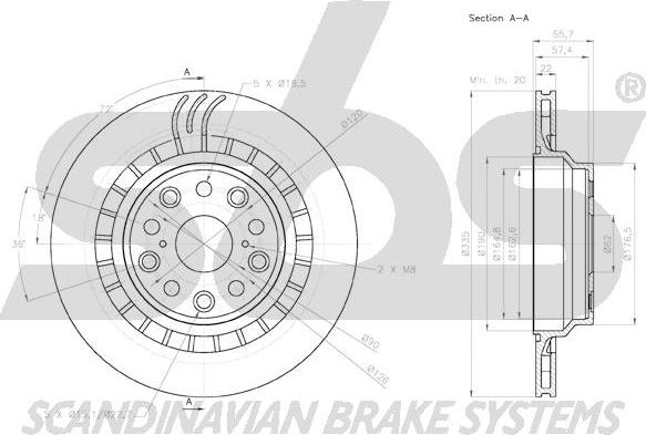 SBS 18153145149 - Тормозной диск autospares.lv