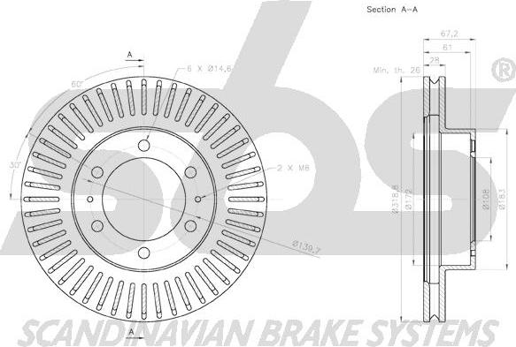 SBS 1815.2045145 - Тормозной диск autospares.lv