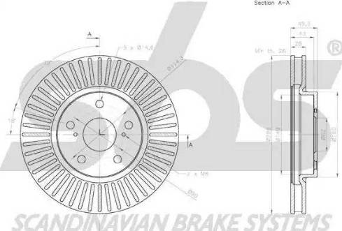 SBS 18153145167 - Тормозной диск autospares.lv