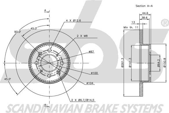 SBS 1815204012 - Тормозной диск autospares.lv