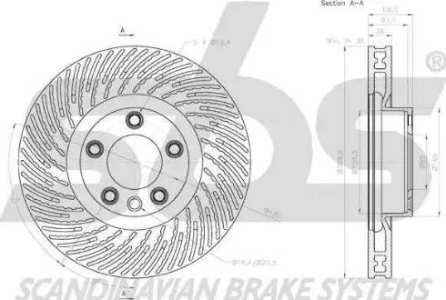 SBS 18153147149 - Тормозной диск autospares.lv