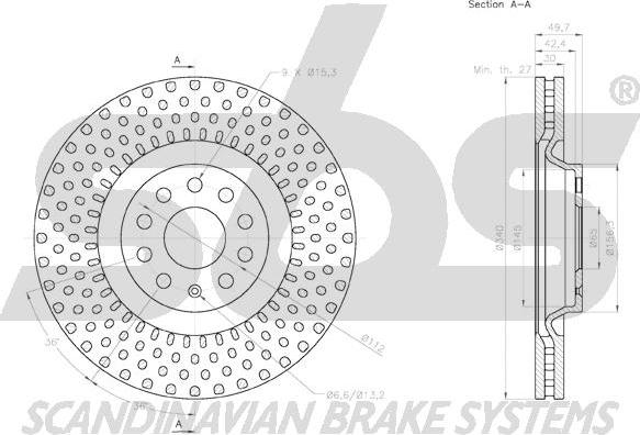 SBS 18153147141 - Тормозной диск autospares.lv