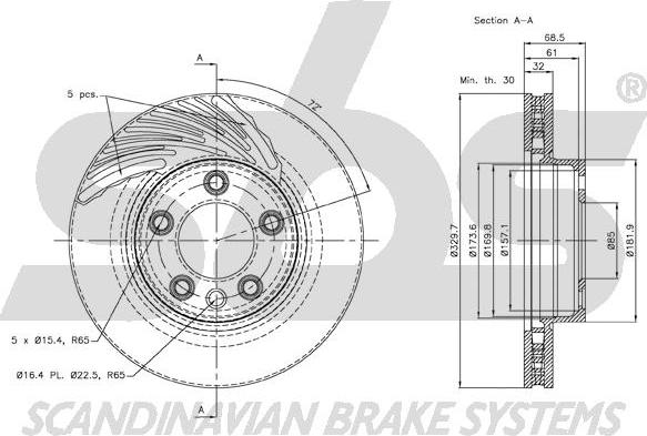 SBS 1815.2047104 - Тормозной диск autospares.lv