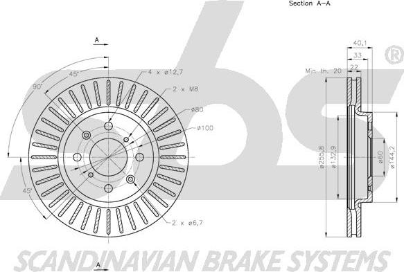 SBS 1815315224 - Тормозной диск autospares.lv