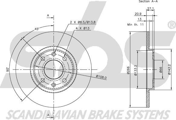 SBS 1815201925 - Тормозной диск autospares.lv