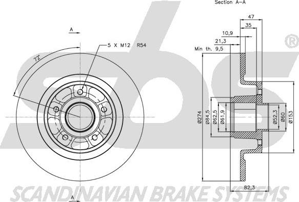 SBS 1815203931 - Тормозной диск autospares.lv