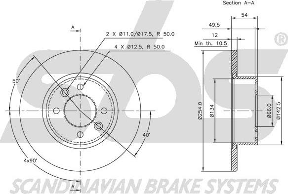 SBS 1815203924 - Тормозной диск autospares.lv