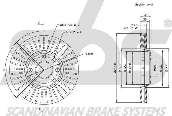 SBS 1815313629 - Тормозной диск autospares.lv