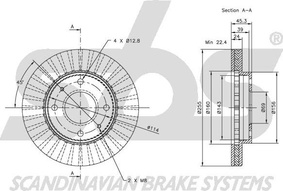 SBS 1815203010 - Тормозной диск autospares.lv