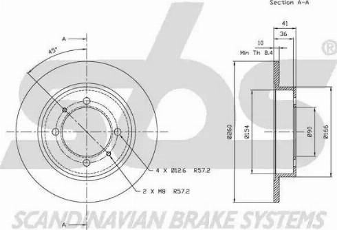 SBS 1815203027 - Тормозной диск autospares.lv