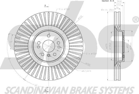 SBS 18152033127 - Тормозной диск autospares.lv