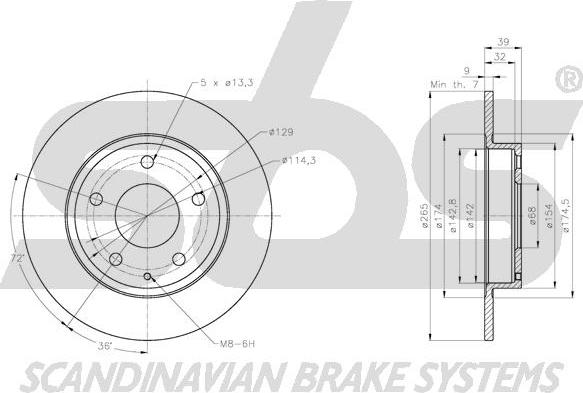 SBS 1815313283 - Тормозной диск autospares.lv