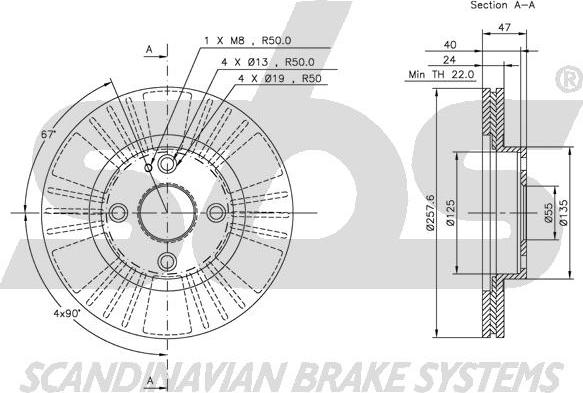 SBS 1815313235 - Тормозной диск autospares.lv