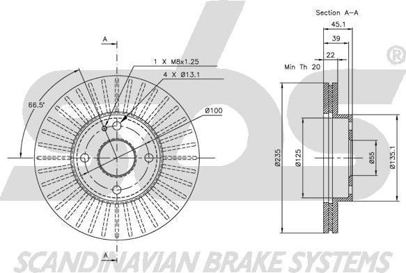 SBS 1815203232 - Тормозной диск autospares.lv