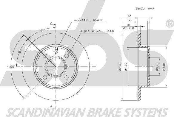 SBS 1815312526 - Тормозной диск autospares.lv