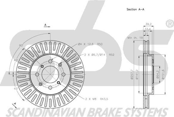 SBS 1815312647 - Тормозной диск autospares.lv