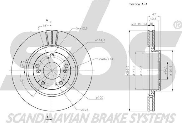 SBS 1815202654 - Тормозной диск autospares.lv