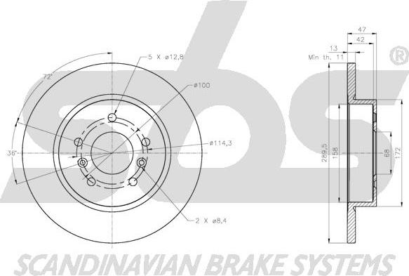 SBS 1815312291 - Тормозной диск autospares.lv