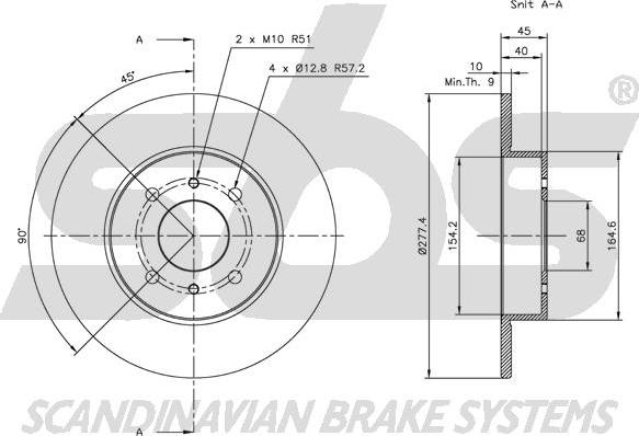 SBS 1815312252 - Тормозной диск autospares.lv