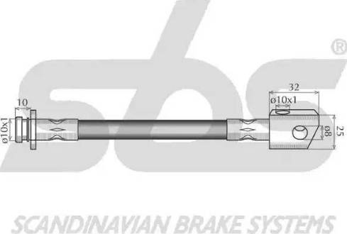 SBS 13308522105 - Тормозной шланг autospares.lv