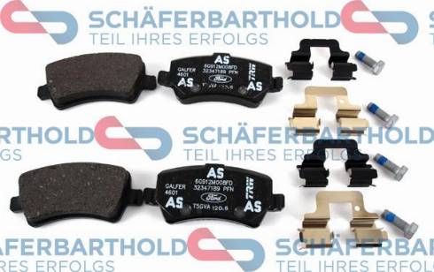 Schferbarthold 922 06 907 01 11 - Тормозные колодки, дисковые, комплект autospares.lv