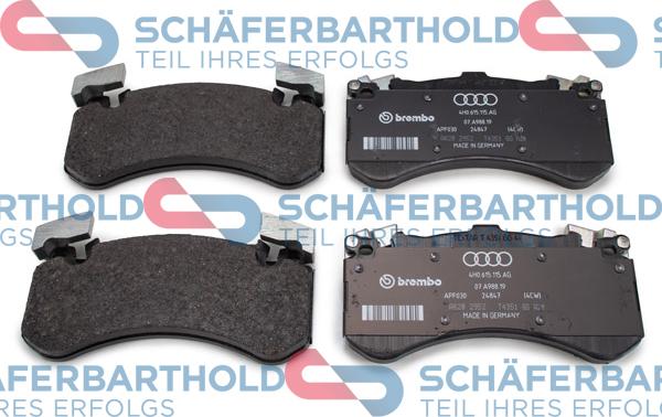 Schferbarthold 315 04 141 01 11 - Тормозные колодки, дисковые, комплект autospares.lv