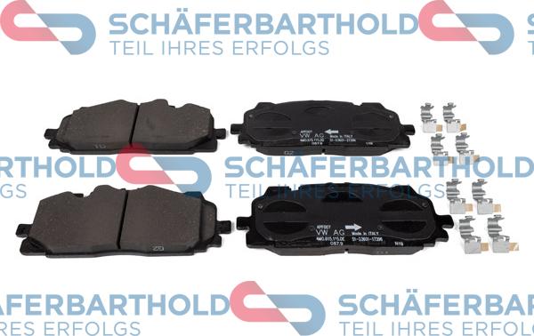 Schferbarthold 315 04 100 01 11 - Тормозные колодки, дисковые, комплект autospares.lv