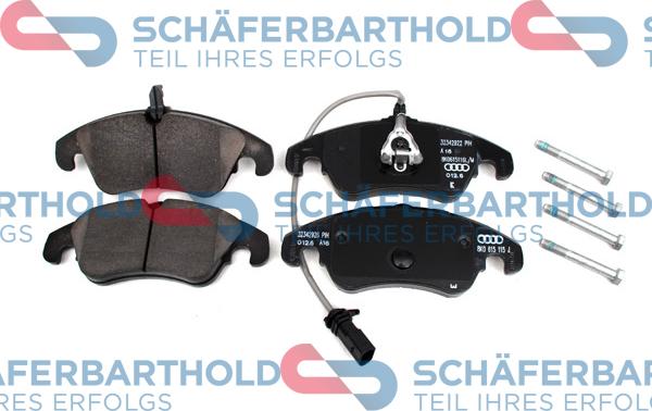 Schferbarthold 315 04 101 01 11 - Тормозные колодки, дисковые, комплект autospares.lv