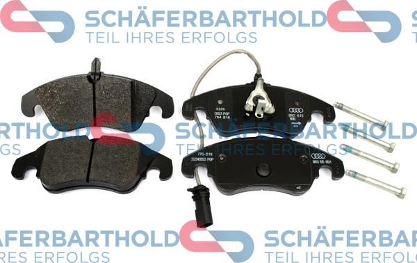 Schferbarthold 315 04 113 01 11 - Тормозные колодки, дисковые, комплект autospares.lv