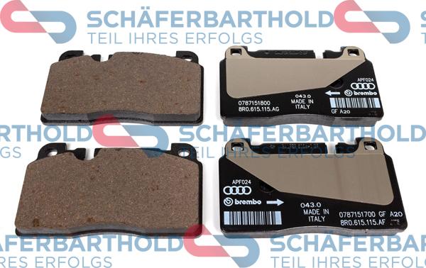 Schferbarthold 315 04 139 01 11 - Тормозные колодки, дисковые, комплект autospares.lv