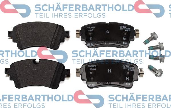 Schferbarthold 315 04 130 01 11 - Тормозные колодки, дисковые, комплект autospares.lv
