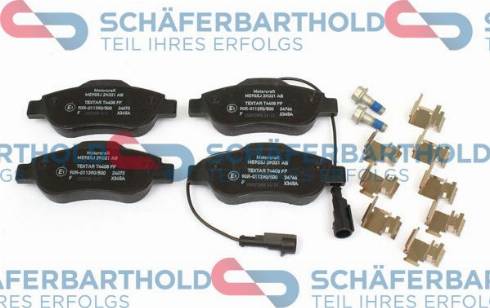 Schferbarthold 315 06 182 01 11 - Тормозные колодки, дисковые, комплект autospares.lv