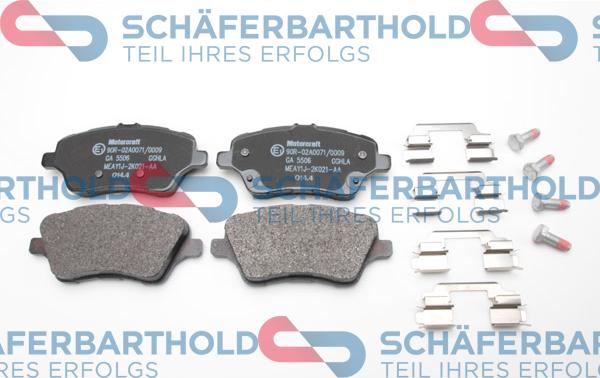 Schferbarthold 315 06 219 01 11 - Тормозные колодки, дисковые, комплект autospares.lv