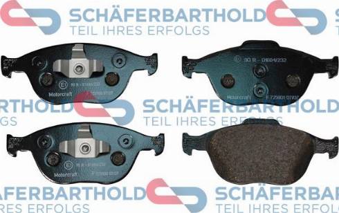 Schferbarthold 315 06 215 01 11 - Тормозные колодки, дисковые, комплект autospares.lv