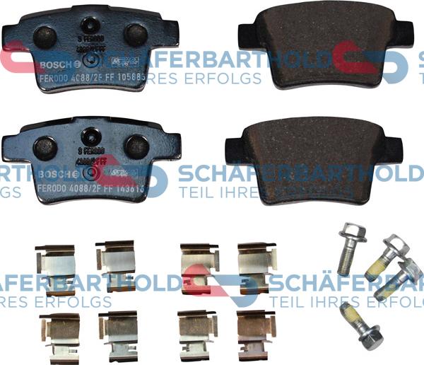 Schferbarthold 315 06 210 01 11 - Тормозные колодки, дисковые, комплект autospares.lv