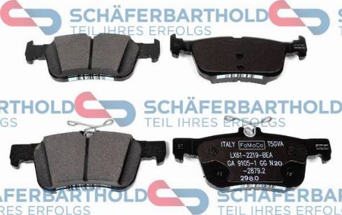 Schferbarthold 315 06 218 01 11 - Тормозные колодки, дисковые, комплект autospares.lv