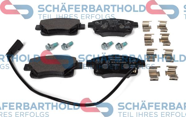 Schferbarthold 315 06 212 01 11 - Тормозные колодки, дисковые, комплект autospares.lv