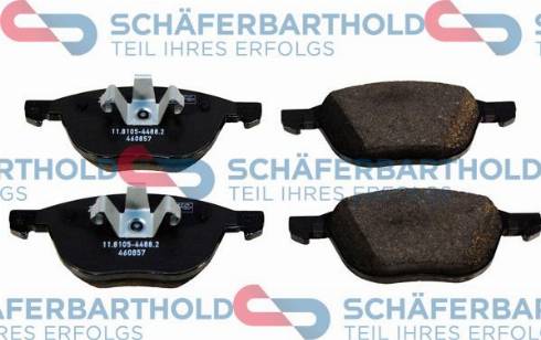 Schferbarthold 315 06 285 01 11 - Тормозные колодки, дисковые, комплект autospares.lv