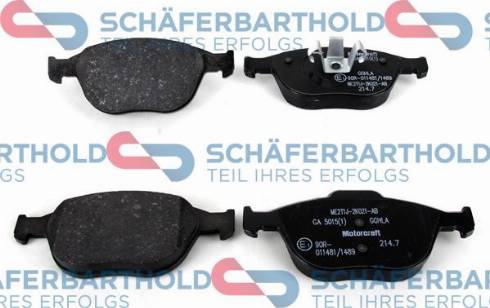 Schferbarthold 315 06 288 01 11 - Тормозные колодки, дисковые, комплект autospares.lv