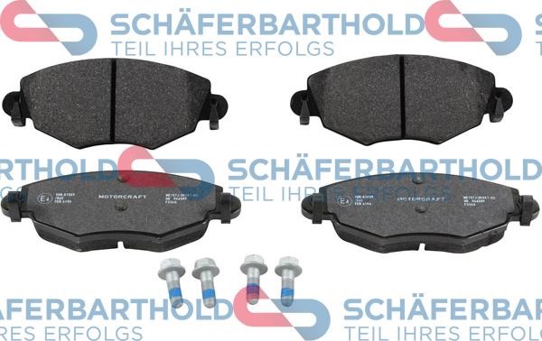 Schferbarthold 315 06 282 01 11 - Тормозные колодки, дисковые, комплект autospares.lv