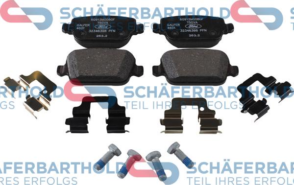 Schferbarthold 315 06 223 01 11 - Тормозные колодки, дисковые, комплект autospares.lv