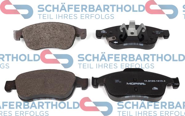 Schferbarthold 315 08 103 01 11 - Тормозные колодки, дисковые, комплект autospares.lv