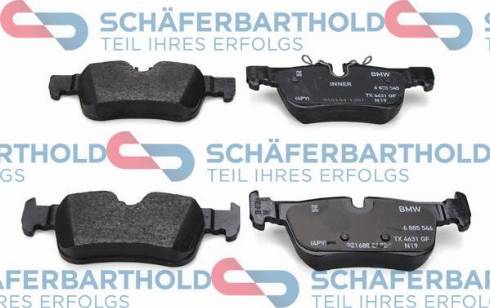 Schferbarthold 315 02 967 01 11 - Тормозные колодки, дисковые, комплект autospares.lv