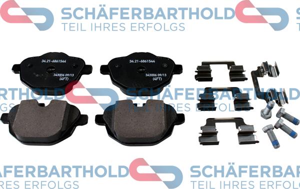 Schferbarthold 315 02 403 01 11 - Тормозные колодки, дисковые, комплект autospares.lv