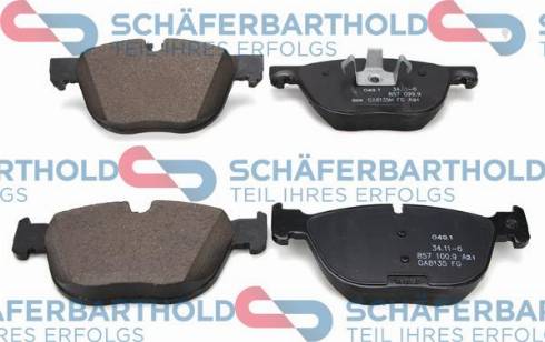 Schferbarthold 315 02 426 01 11 - Тормозные колодки, дисковые, комплект autospares.lv