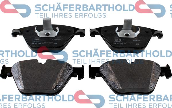 Schferbarthold 315 02 533 01 11 - Тормозные колодки, дисковые, комплект autospares.lv