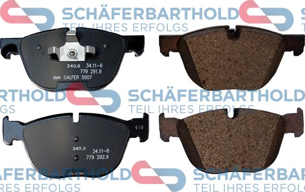 Schferbarthold 315 02 007 01 11 - Тормозные колодки, дисковые, комплект autospares.lv